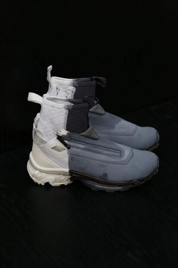 11 by boris bidjan saberi faded sneakers BAMBA3 11xS white/black dip dyed p119